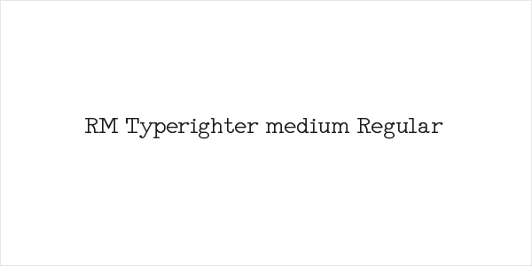 RM Typerighter medium Regular Logo