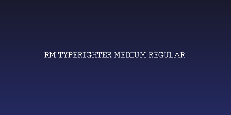 RM Typerighter medium Regular Social Header