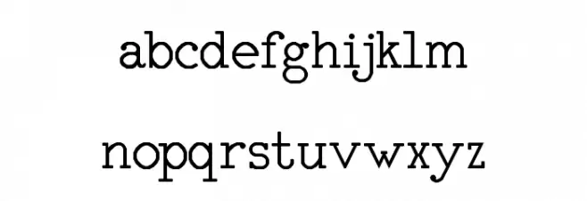 RM Typerighter medium Regular フォント 小文字