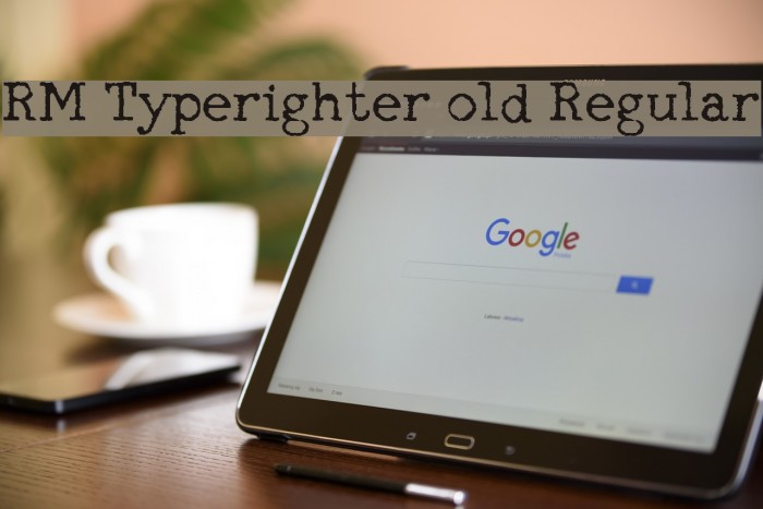 RM Typerighter old Regular Font examples