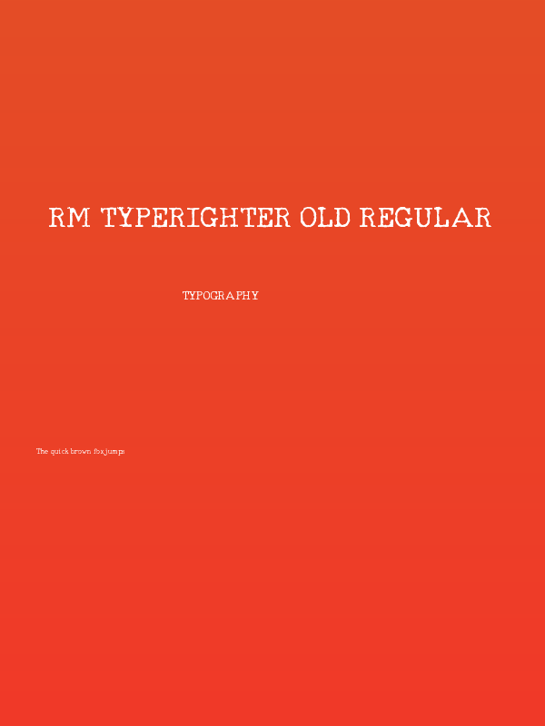 RM Typerighter old Regular Poster