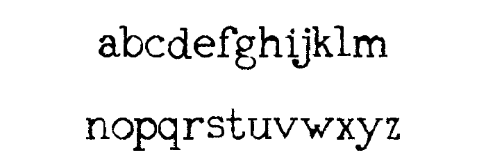 RM Typerighter old Regular Font LOWERCASE