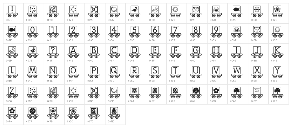 RMBlock Character Map