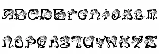 RMDragon Schriftart Groß