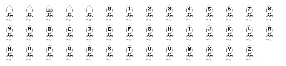 RMEgg Character Map