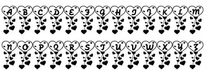 RMHeart2 フォント 大文字