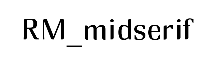 RM_midserif  免费字体下载