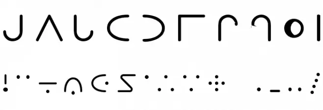 RNIB MOON Font OTHER CHARS