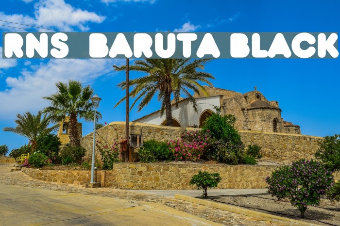 RNS BARUTA BLACK Font examples