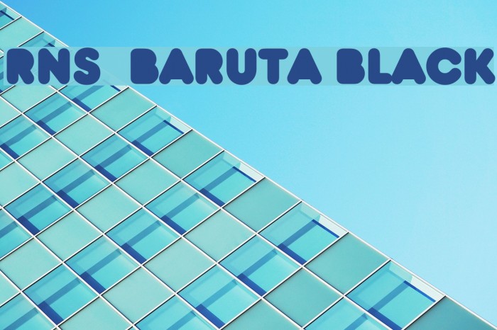 RNS BARUTA BLACK Font examples