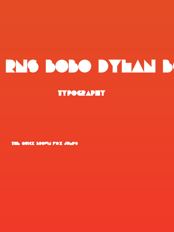 RNS Bobo Dylan Bobo Dylan Poster