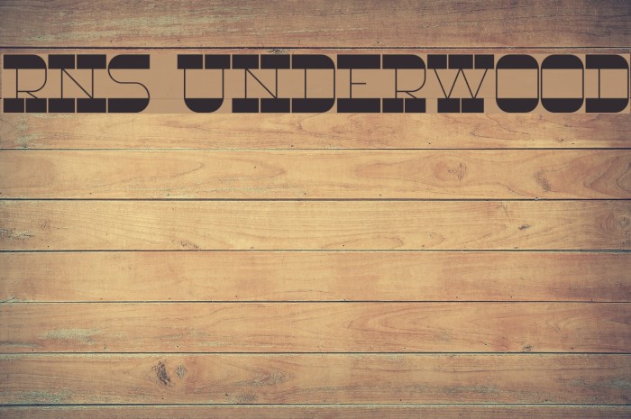 RNS Underwood Font examples