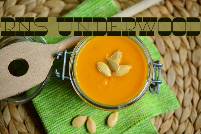 RNS Underwood Font examples