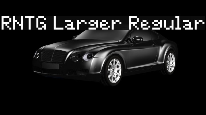 RNTG Larger Regular Font examples