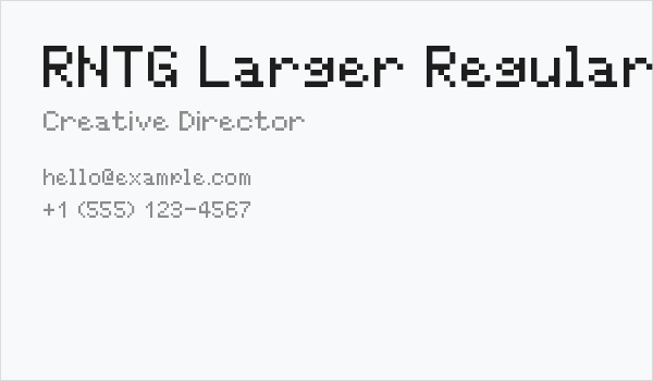 RNTG Larger Regular Business Card