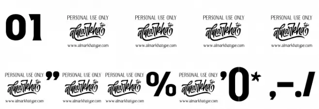 ROADSTORE Font OTHER CHARS