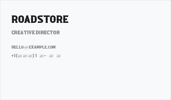 ROADSTORE Business Card