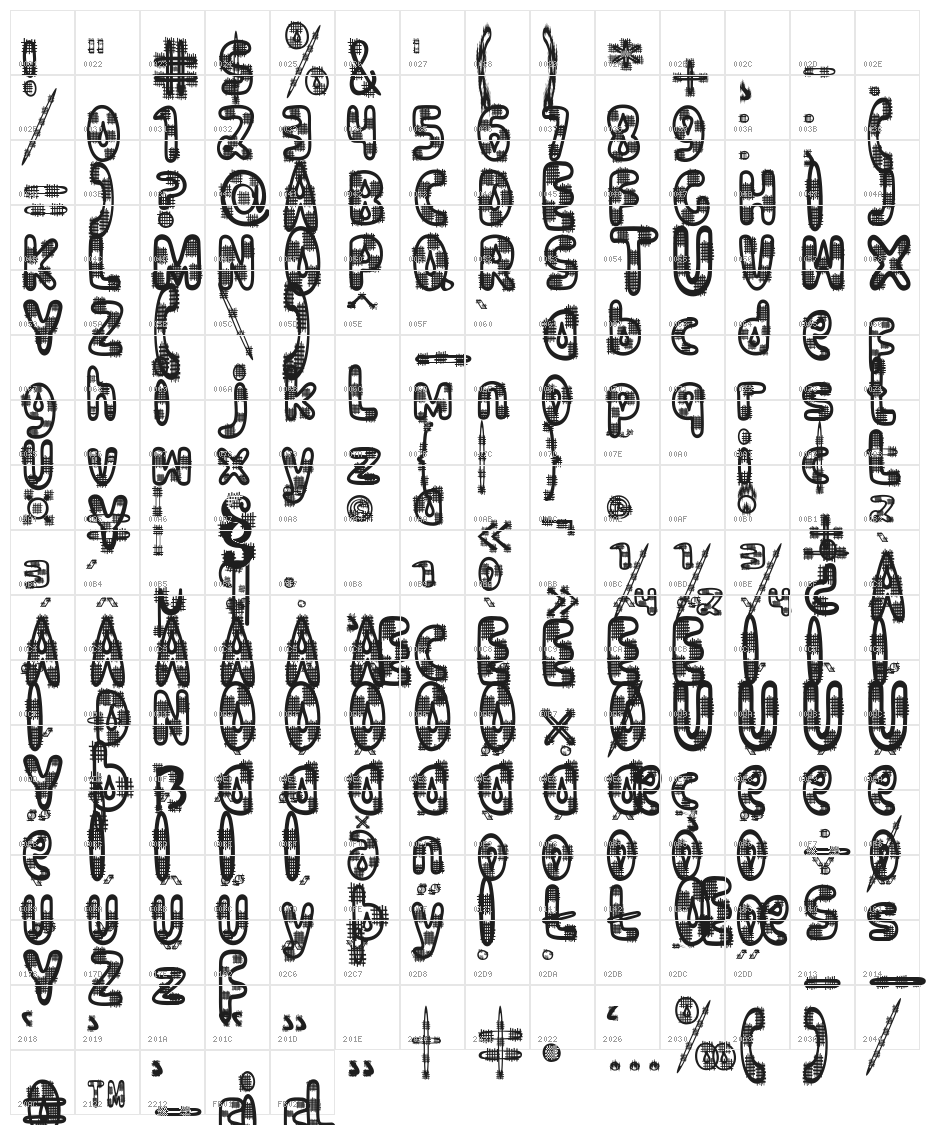 ROBACK Character Map