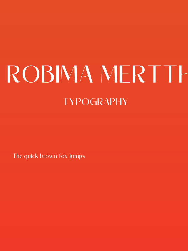 ROBIMA MERTTHA SANS SERIF Poster