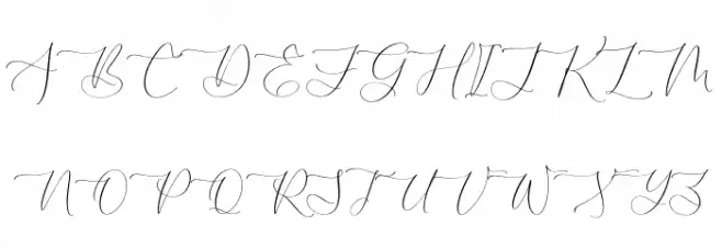 ROBIMA MERTTHA SCRIPT 字体 大写