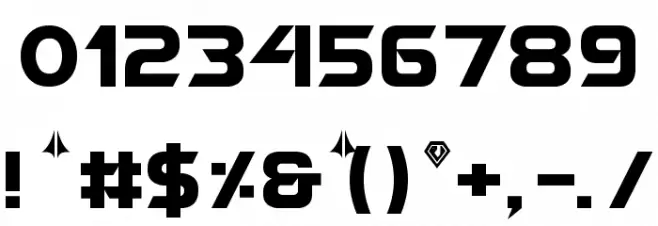 ROBOTECH GP Font OTHER CHARS