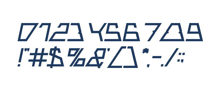 ROBOTIC Bold Italic Other Characters