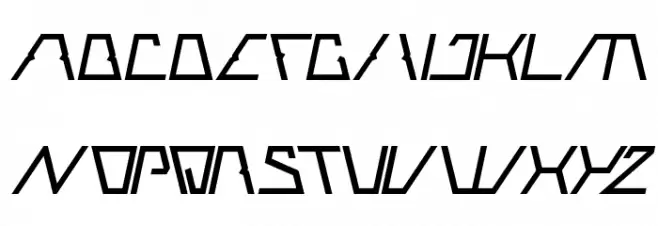 ROBOTIC Bold Italic Schriftart Groß