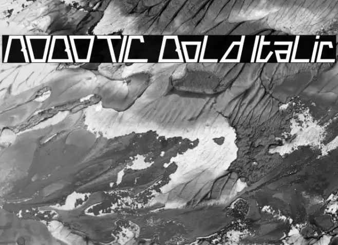 ROBOTIC Bold Italic Font examples