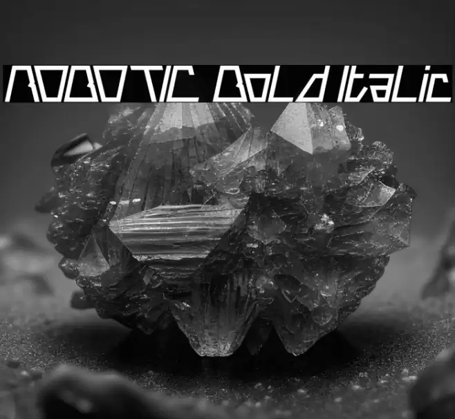 ROBOTIC Bold Italic Font examples