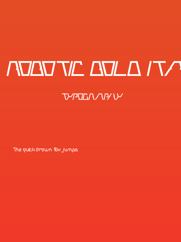 ROBOTIC Bold Italic Poster