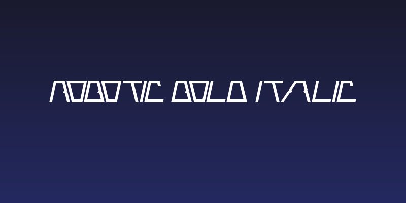ROBOTIC Bold Italic Social Header