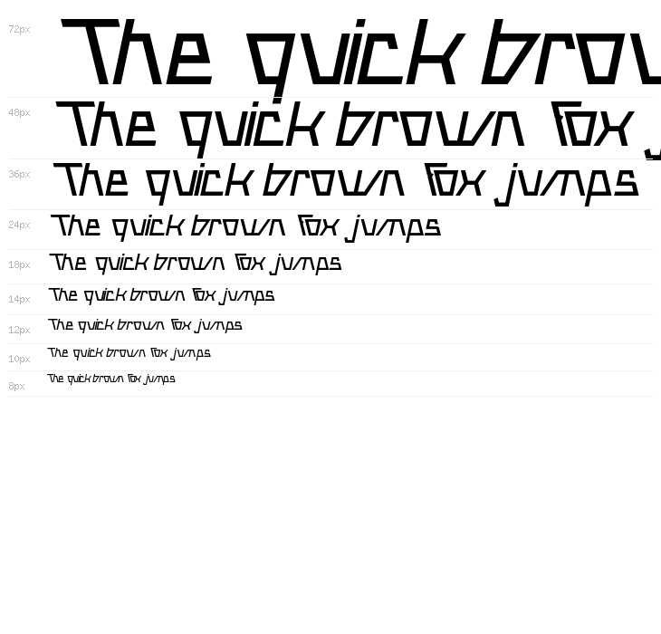 ROBOTIC Bold Italic Waterfall