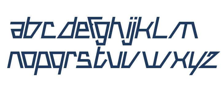 ROBOTIC Bold Italic Lowercase