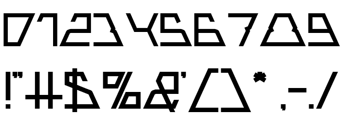ROBOTIC Bold Font OTHER CHARS