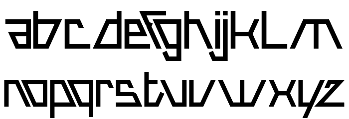 ROBOTIC Bold Font LOWERCASE