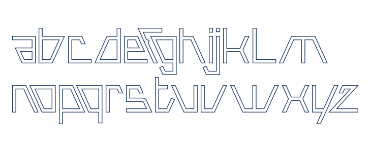 ROBOTIC-Hollow Lowercase