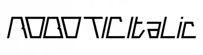 ROBOTIC Italic  Descarca Fonturi Gratis