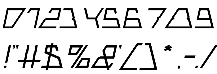ROBOTIC Italic Font OTHER CHARS