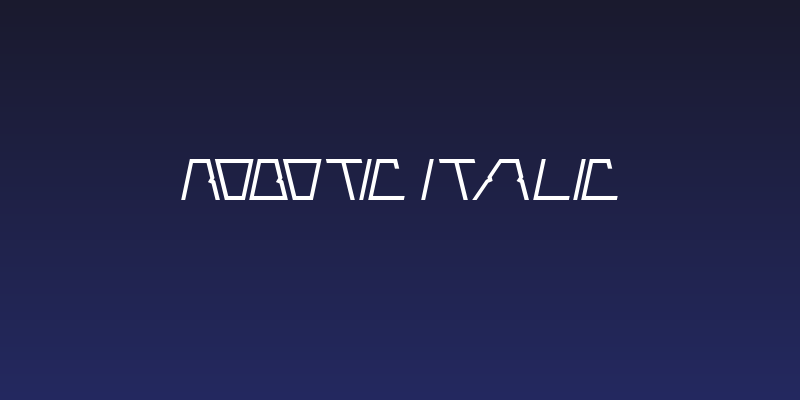 ROBOTIC Italic Social Header