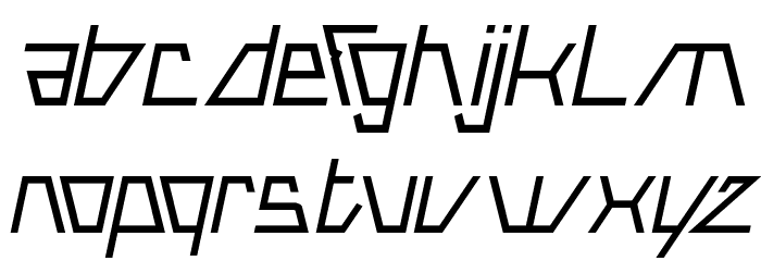 ROBOTIC Italic Font LOWERCASE