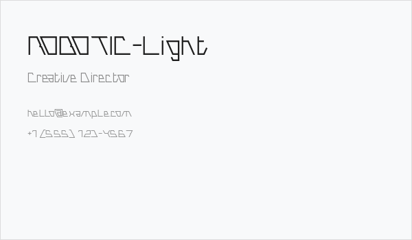 ROBOTIC-Light Business Card