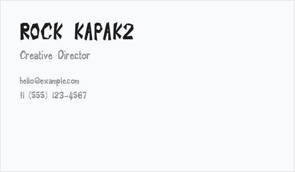 ROCK KAPAK2 Business Card