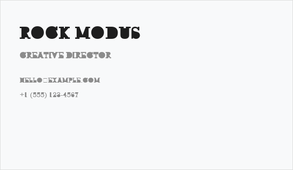 ROCK MODUS Business Card