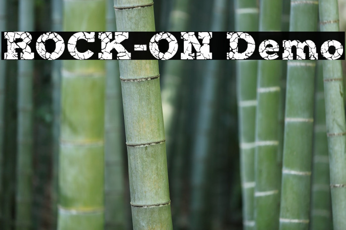ROCK-ON Demo Font examples