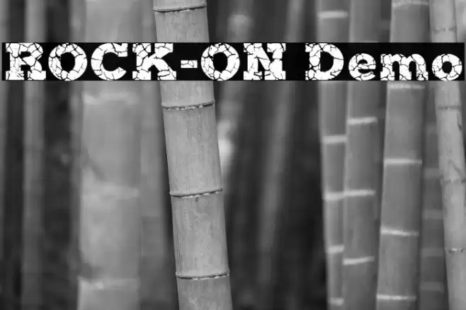 ROCK-ON Demo Font examples
