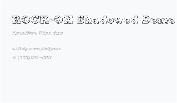ROCK-ON Shadowed Demo Business Card