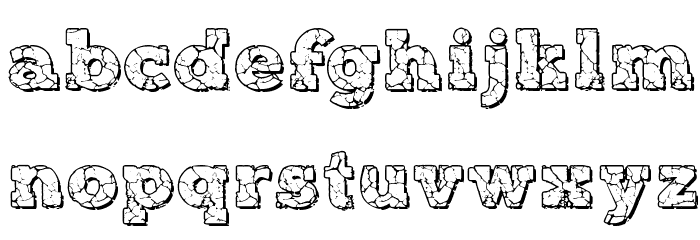 ROCK-ON Shadowed Demo Font LOWERCASE