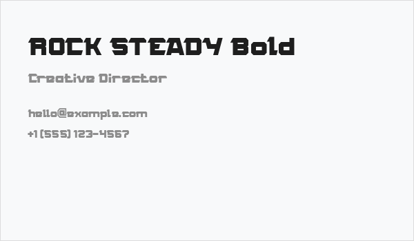 ROCK STEADY Bold Business Card