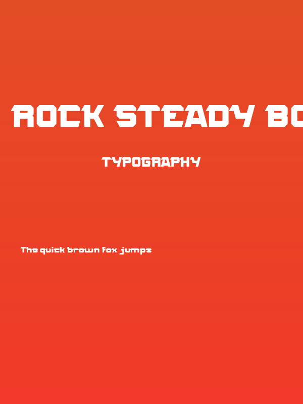 ROCK STEADY Bold Poster