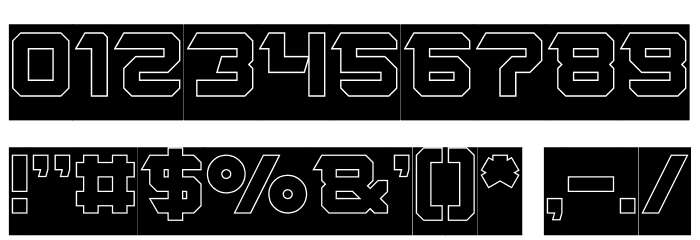 ROCK STEADY-Hollow-Inverse Font OTHER CHARS